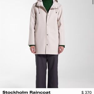 Stutterheim Cream Trench Coat Minimalist Design
